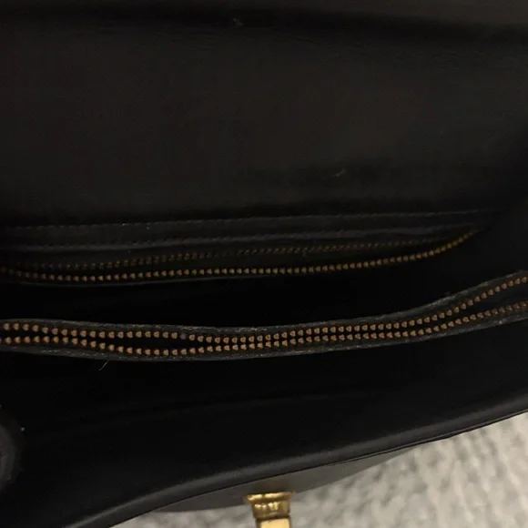 Vintage Coach Leather Top-Handle Satchel - Black - Picture 8 of 9